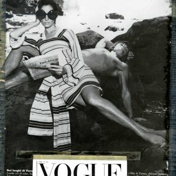 1969 VOGUE ITALIA Miniabito a righe