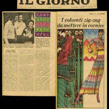 1973 IL GIORNO I colorati zig zag da mettere in cornice