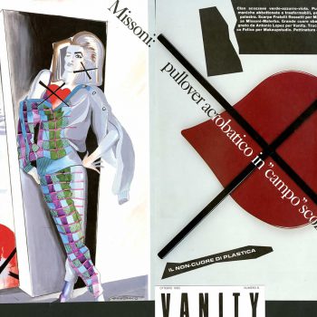 1983 VANITY Pullover acrobatico in campo scozzese