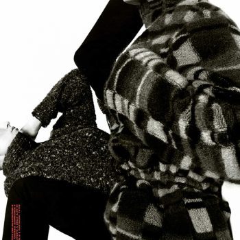 1998 VOGUE ITALIA giaccone imbottito a fantasia geometrica