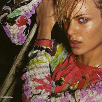 2005 MARIE CLAIRE Abito in maglia di seta con obl&ograve;-petali sullo scollo